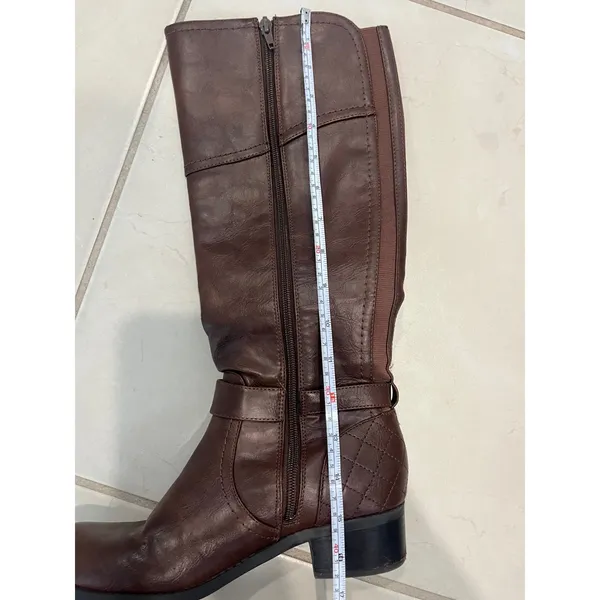 Tall Brown, ridging style gold buckle boots 7‎ - Image 8