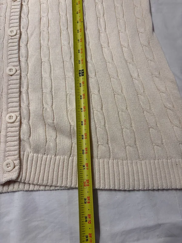 Woman Within GrandmacoreCream Cable Knit Button-Front Cardigan Size 1X NWOT - Image 6