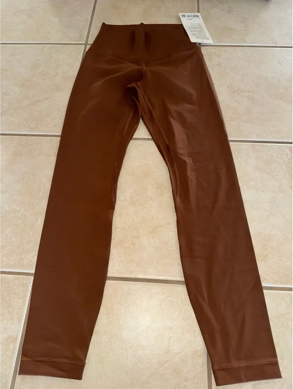 Lululemon Align High-Rise 25” Roasted Brown Size 4 NWT - Image 3