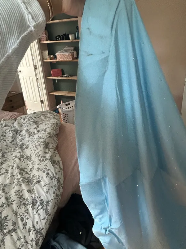 Sherri Hill 54228 Prom Dress light blue corset back rhinestone - Image 7
