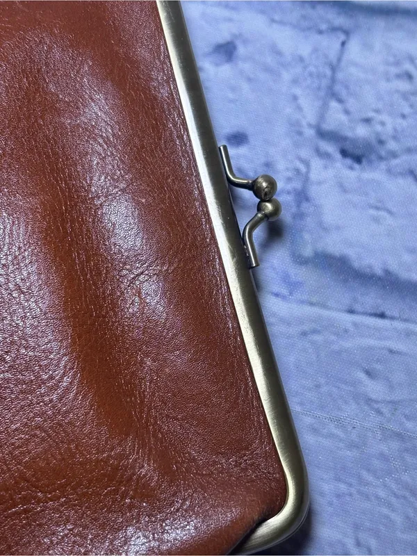 Patricia Nash Savena Kiss-Lock Leather Wristlet Suede Interior Detachable Strap - Image 7