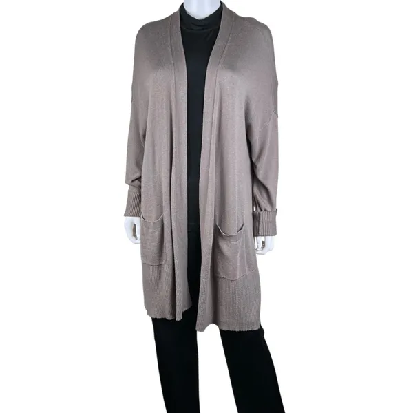Sejour Nordstrom Open Front Midi Cardigan Sweater Plus Size 1X - Image 2