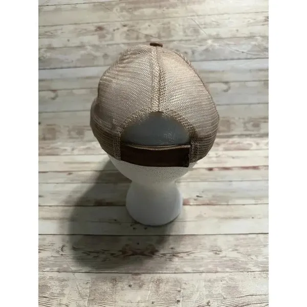 Southern Summer Nights Trucker Hat Snap Back Adjustable Tan - Image 3