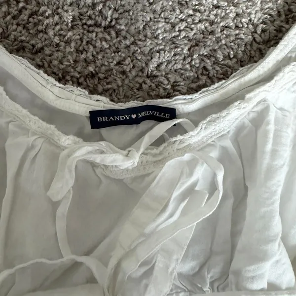 Brandy Melville white off-the-shoulder blouse - Image 4