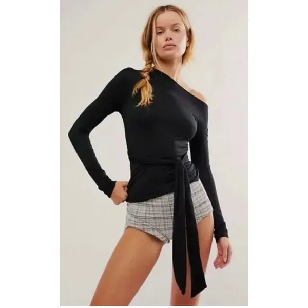 Free People Micro Shorts Women's Size 2 NWT Keep It Brief Tweed Menswear Plaid - Image 6