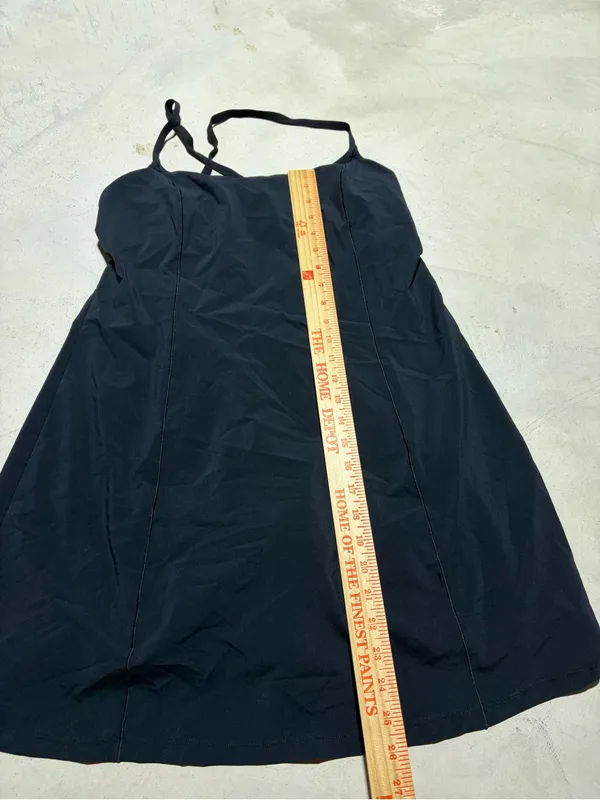 Aerie offline Black Spaghetti Strap tennis Dress built in shorts large - Image 3