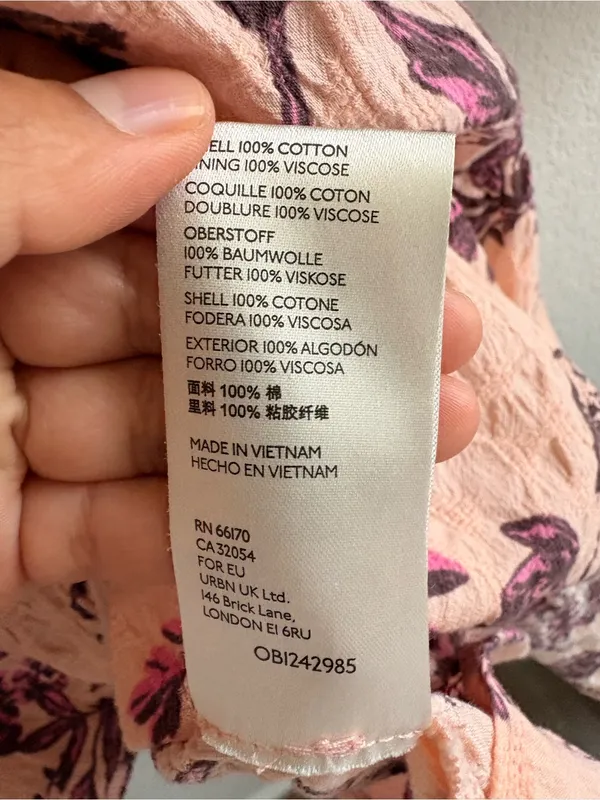 Free People Sunbaked Swing Dress in Peach Combo sz small - Image 5