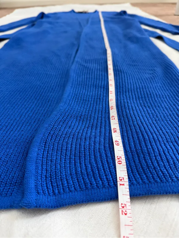SER.O.YA Royal Blue Maxi Belted Knit Cardigan XS NWT - Image 13