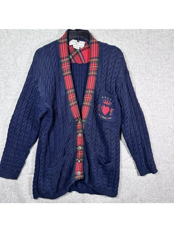 Vintage Adrienne Vittadini Womens Sweater Cardigan Oversized Academia Teacher‎ - Image 6