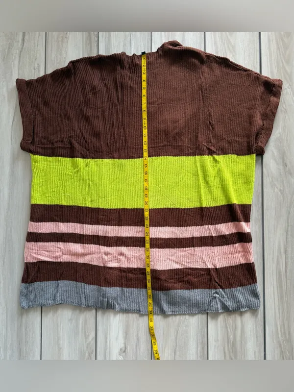 Umgee Lime Twist Open Front Oversized Cardigan Green Large NWT IN PACKAGE - Image 3
