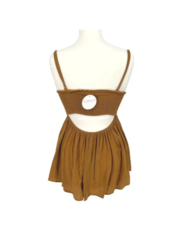 Wishlist Cleo Babydoll Cutout Tank Top Khaki Brown Size Small NWT Boho Cottage - Image 6