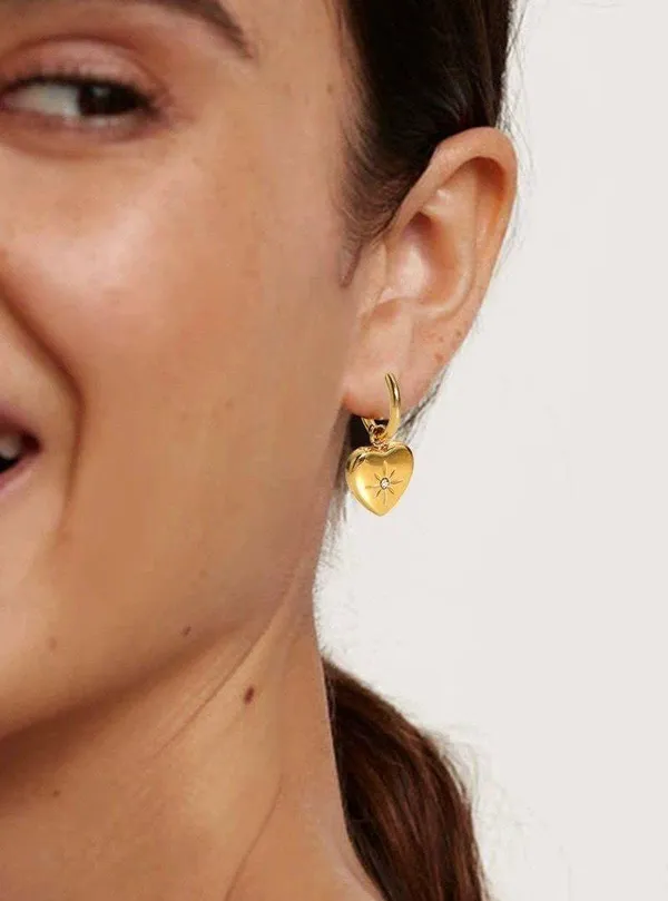 Love Heart Dangle Drop Earrings for Women - Image 3