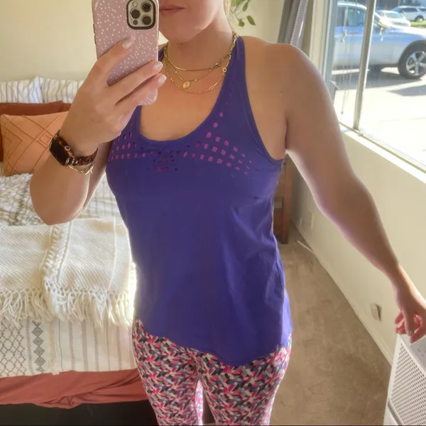 Workout tank with built in bra Purple Size 10 - Image 6