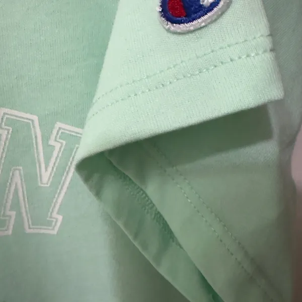496 Champion | EUC Women's Mint Green Short Sleeve Tee (size M) - Image 9