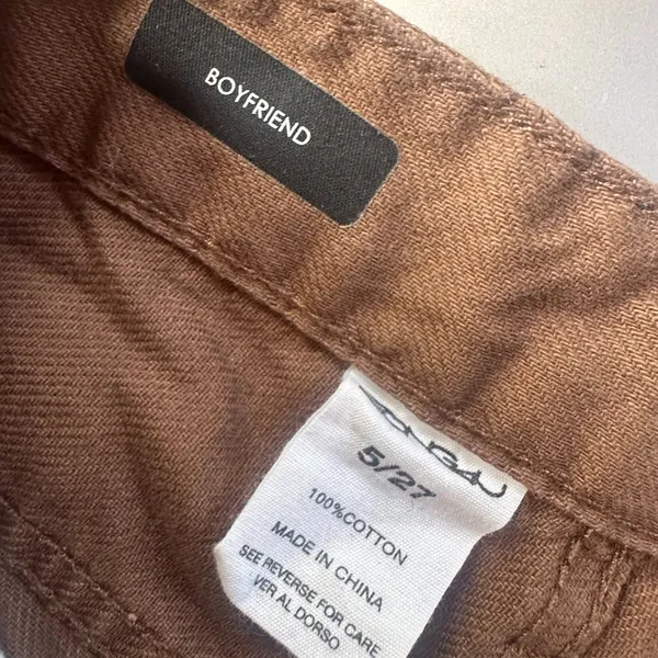 SONG4U Terracotta Brown Boyfriend Style Trousers Pants Size 5/27 - Image 14