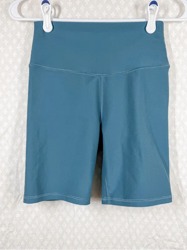 Abercrombie & Fitch YPB Teal Blue High Rise‎ Bike Shorts - Image 2