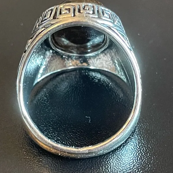 Tigers eye stone silver ring size 9 Brown - Image 4