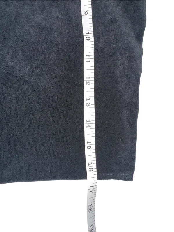 Alo Yoga Terry Beachside Short Sleeve Black Crop Top LARGE - Image 6