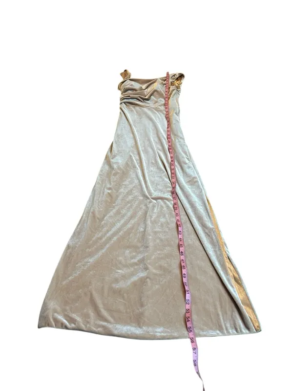 REVELRY tan Maxi Gown Silver Size 2 - Image 2