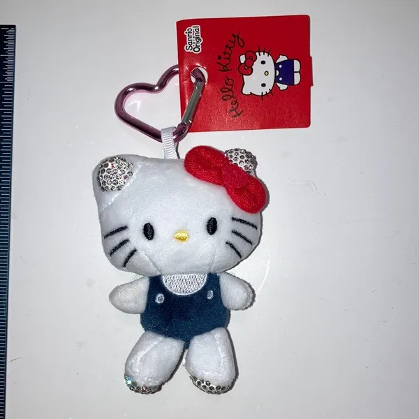 Hello Kitty White and Blue Bag Charm - Image 4