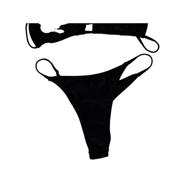 Halter Top & Thong Bottoms Black M 8 10 NWOT - Image 5