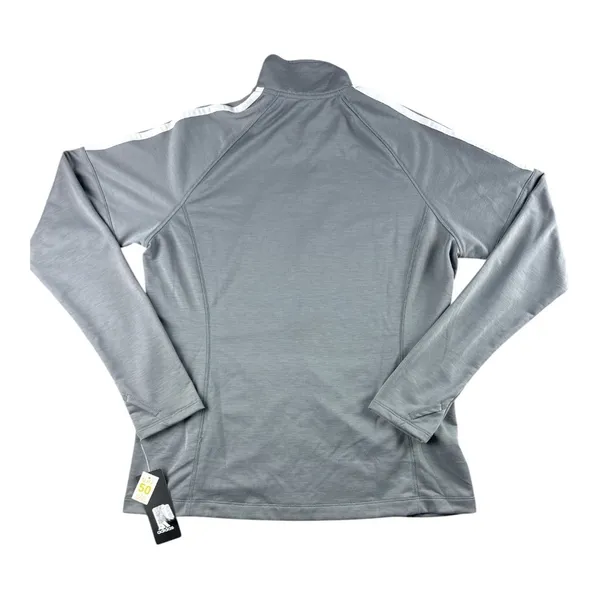 Adidas Golf French Terry Full Zip Jacket Grey 3 Stripes UPF 50 NEW GolfCore - Image 10