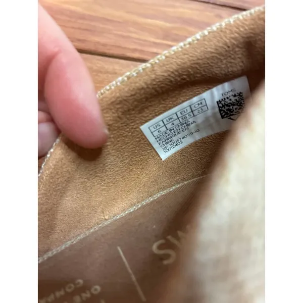Tom’s Jutti D'Orsay Tan Almond Toe Flats - Size 6 - Image 9