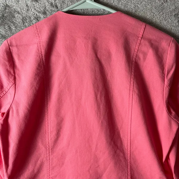 Sigrid Olsen Pink Textured Blazer Jacket Button Front‎ Lightweight Career SM New - Image 5