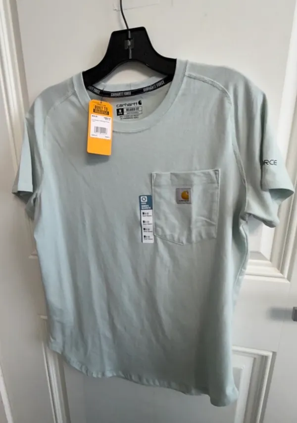 Carhartt Force Women’s Relaxed Fit Midweight Pocket T-Shirt - Size M (8-10) - Mint Green NWT - Image 5