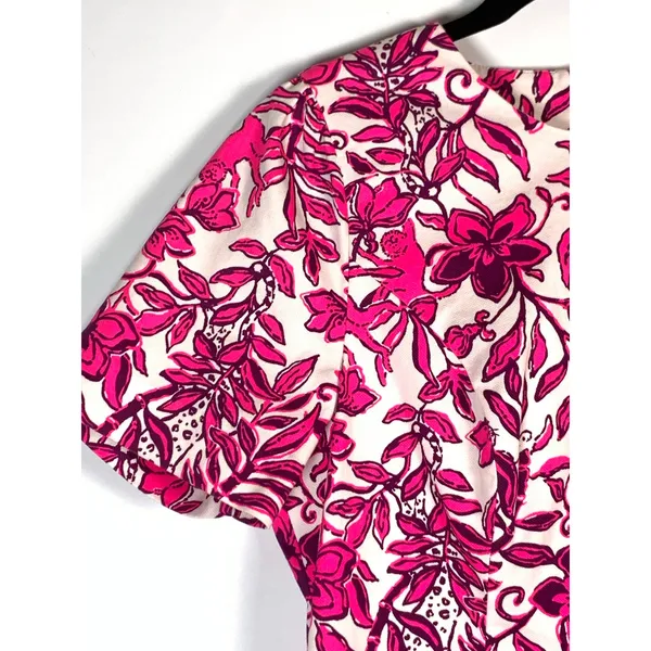 Lilly Pulitzer Mila Dress Size 6 Elderflower Blossom Lil Escape Plan Pink Floral - Image 5