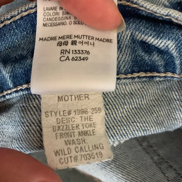 Mother The Dazzler Toke Front Ankle Wild Calling Womens Denim Jeans Size 30 - Image 15