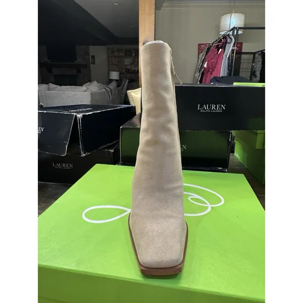the Sam Edelman Ivette Ankle Bootie in the Sesame suede Size 10 - Image 3