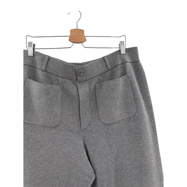 Anthropologie Maeve Colette Sweater Knit‎ Wide Leg Crop Pants Gray Size XL - Image 4