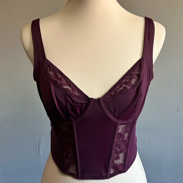 NWOT Gilly Hicks Micro Modal Lace Bustier | Size: L - Image 2