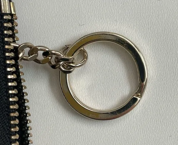 Kate Spade Leila Credit Card Holder Wristlet ID Key Ring Pebbled Leather Black - Image 10