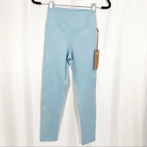 Girlfriend Collective High Rise Compressive Leggings: Sky Light Blue - Image 3