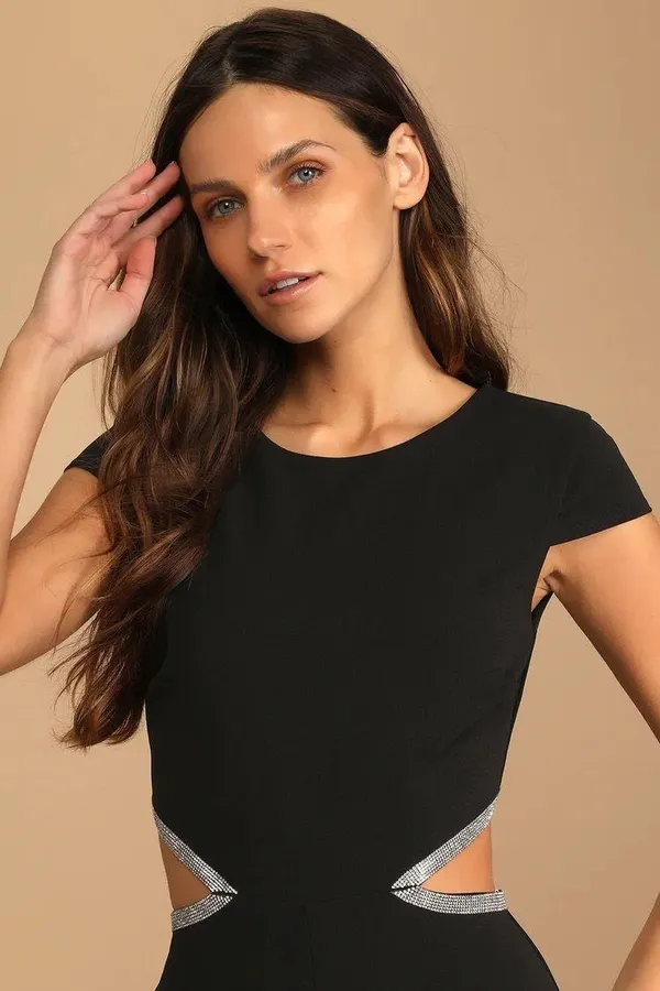 Lulus Black Jumpsuit With Cutouts - Image 4