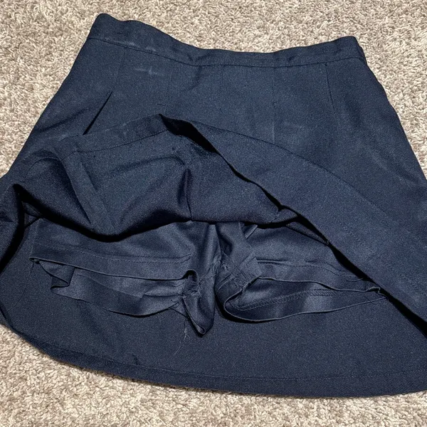 Izod Dark Navy Pleated Skater Mini Skirt / AA6 - Image 3
