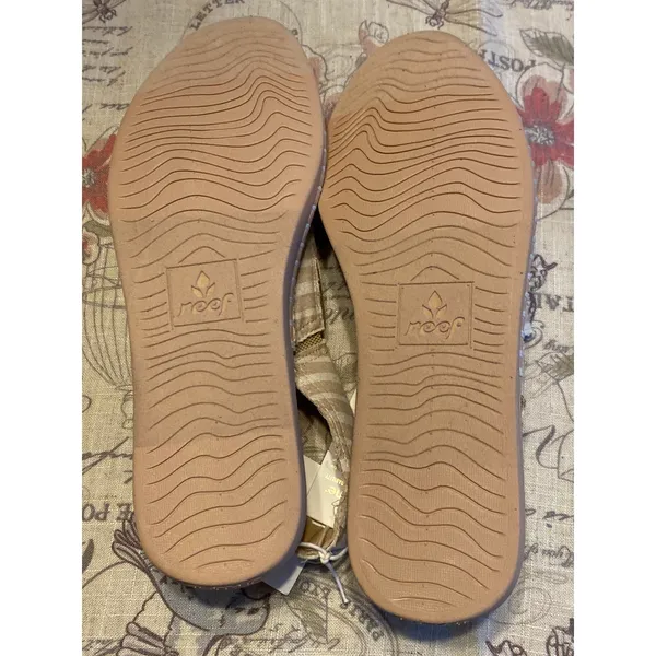 NWT Reef Escape Sling TX Natural Stripes Slingback Sandals Women Size 9 - Image 4