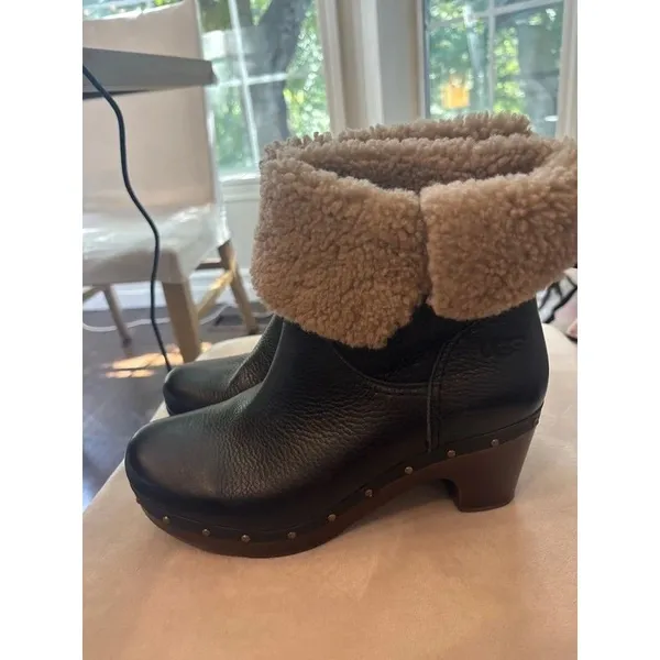 Ugg leather and suede ankle booties - Image 3