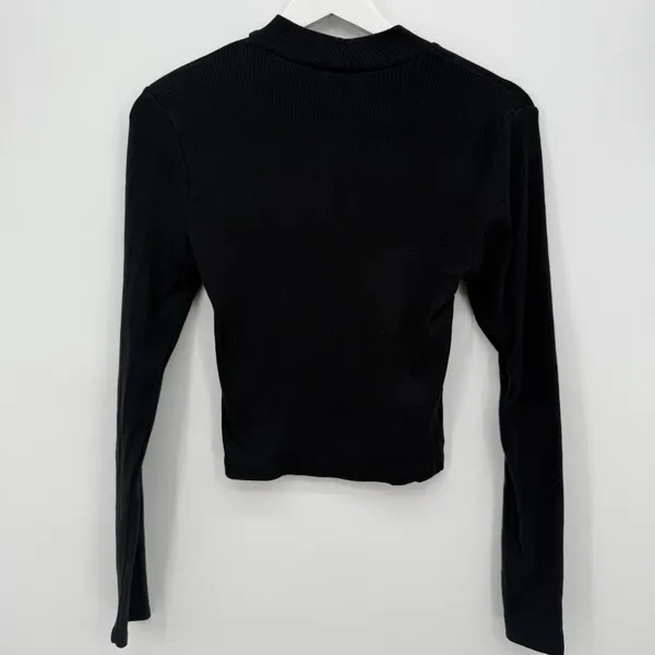 Abercrombie & Fitch Black Long Sleeve Mock Neck Tee - Image 11