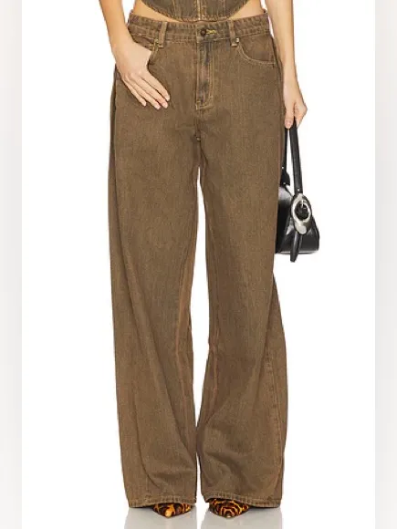 NWT Lioness She’s All That Baggy Low Rise Jean Petrol Wash Womens Size M - Image 3