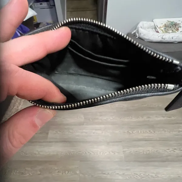 Coach Black Logo Strap, Zip Wristlet/Wallet - Image 2
