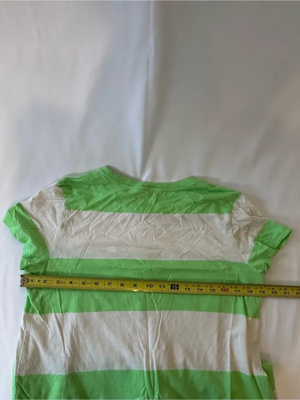Polo by Ralph Lauren Lime Green & White Striped Midi Dress - Image 5