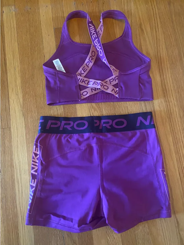 RARE Magenta/Pink/Purple Nike Pro Shorts - Image 3