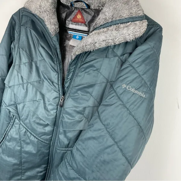 Columbia Kaleidaslope ll Ripstop Omni Heat Jacket Sz Small Metal Blue - Image 4