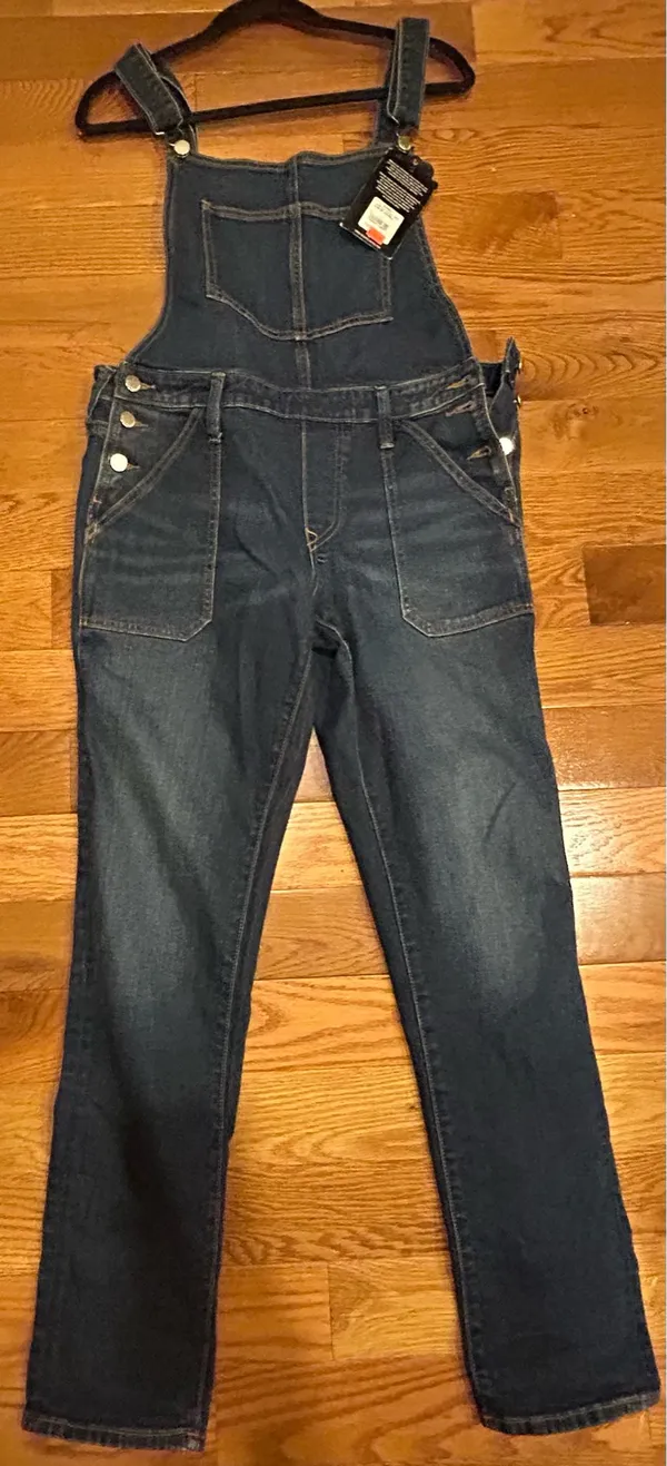 AUTHENTIC True Religion iconic horseshoe BF Slim Dark Wash Fashionable overalls - Image 15