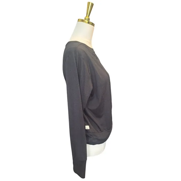 Vuori Daydream Crew Long Sleeve Performance Top Heather Charcoal Gray Size Med - Image 3