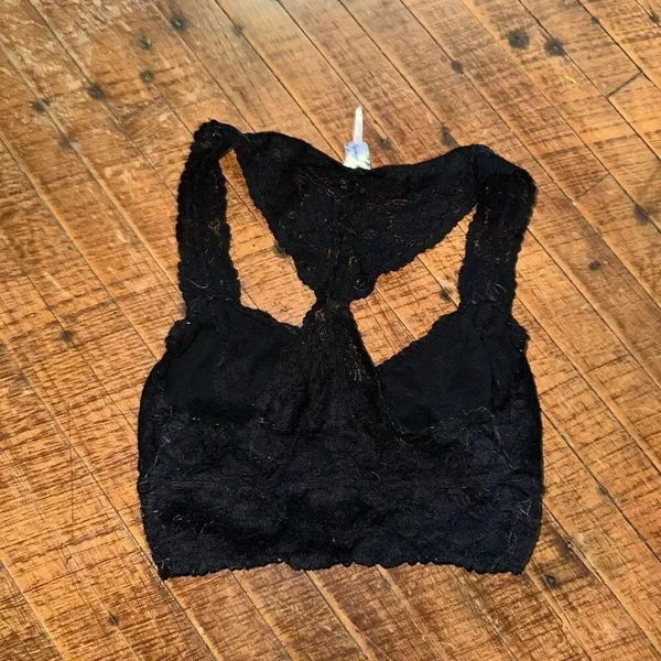 Intimately Free People black lace racerback XS Galloon bralette - Image 4