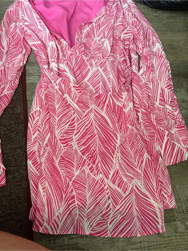 Lovers and Friends Makena Mini Dress Fuchsia Leaf Size S - Image 9
